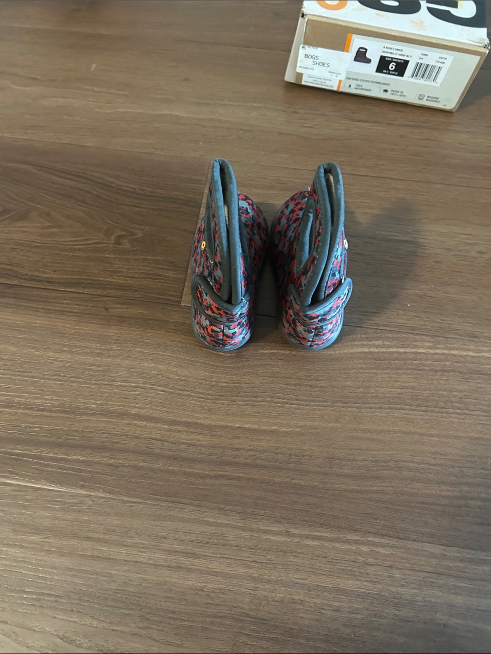 Baby Bogs Red and Black Camo Rain Boots - Picture 4 of 9